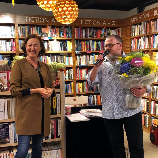 harry harrison takes the stage! bookazine launch jan 2019