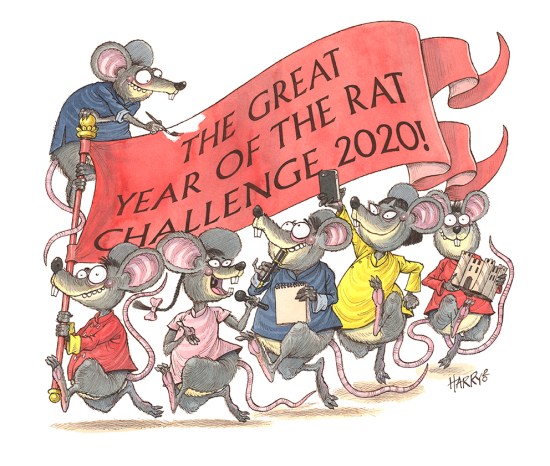 Great Year of the Rat Challenge 2020 cover illo